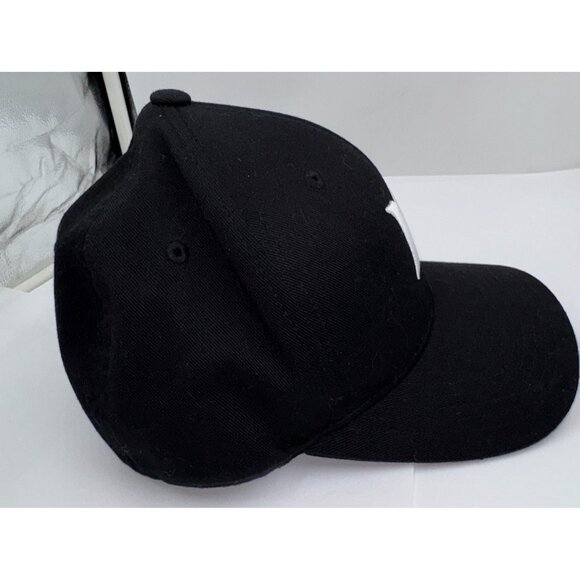 Hurley Flexfit Black Hat S/M Stretch Fitted Cap Yupoong Logo Surf Skate - Picture 9 of 14